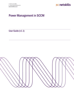 Power Management in SCCM