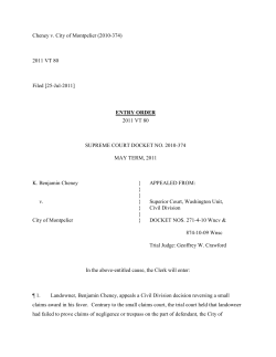 Cheney v. City of Montpelier