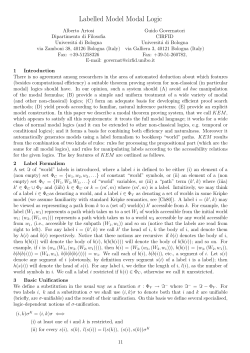 Labelled Model Modal Logic
