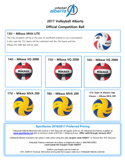 2017 Volleyball Alberta Official Competition Ball