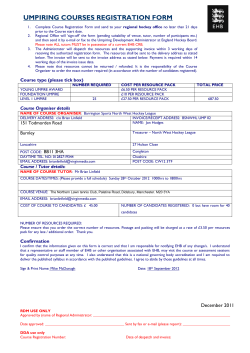 course registration form