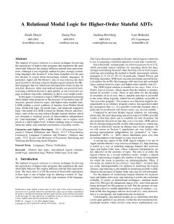 A Relational Modal Logic for Higher-Order Stateful ADTs