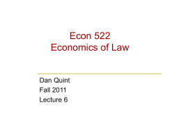 Lecture 6 &ndash; designing the efficient system for property law