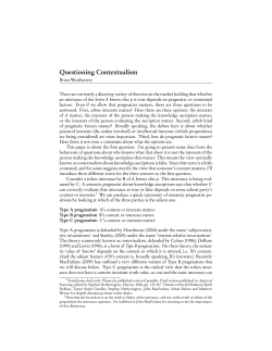 Questioning Contextualism