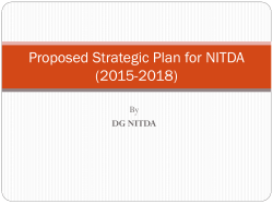 Proposed Strategic Plan for NITDA
