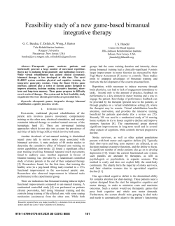 Feasibility study of a new game-based bimanual integrative therapy