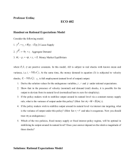 Rational Expectations Model