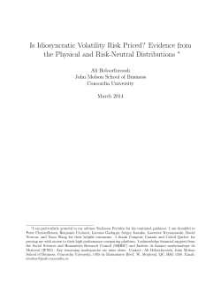 Is Idiosyncratic Volatility Risk Priced?