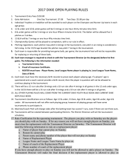 2017 dixie open playing rules