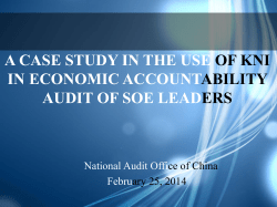 a case study in the use of kni in economic accountability audit of soe