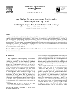 Are Fischer&ndash;Tropsch waxes good feedstocks for fluid catalytic