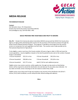 Farmer`s Market Voucher Schedule