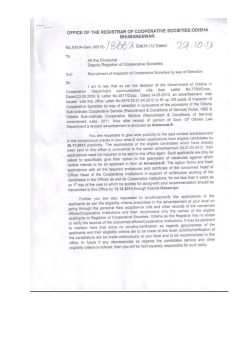 Annexure-A OFFICE OF THE REGISTRAR OF COOPERATIVE