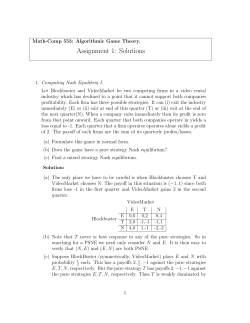 Assignment 1: Solutions