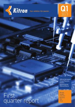 Kitron Q1 2017