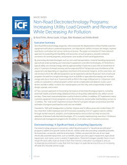 Non-Road Electrotechnology Programs: Increasing Utility Load