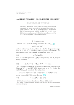 ALUTHGE ITERATION IN SEMISIMPLE LIE