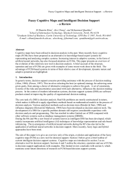 Fuzzy Cognitive Maps and Intelligent Decision Support