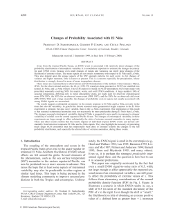 Changes of Probability Associated with El Nin&tilde;o