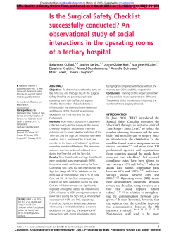 Is the Surgical Safety Checklist successfully conducted?