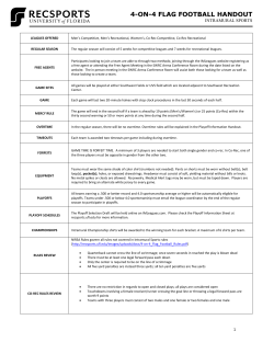 4-on-4 flag football handout - RecSports