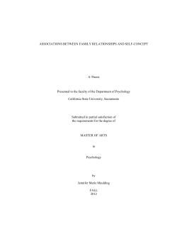 Associations between Family Relationships and Self