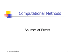 Computational Methods