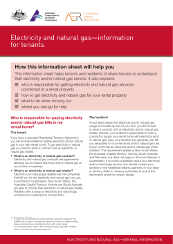 Electricity and natural gas&mdash;information for tenants