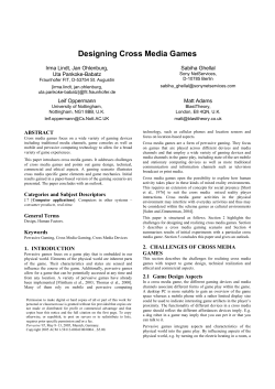 Designing Cross Media Games