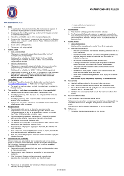 Championships Rules &ndash; 2017