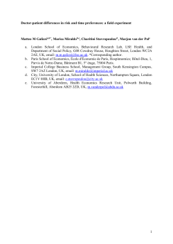 Doctor-patient differences in risk and time preferences: a field