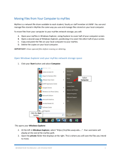Moving Files from Your Computer to myFiles