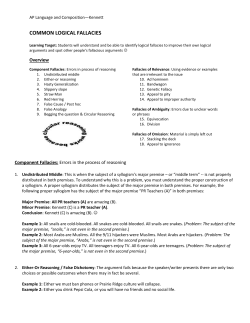 Some Common Logical Fallacies