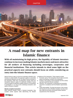 New Entrants in Islamic Finance