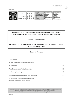 Soaring food prices - Food and Agriculture Organization of the