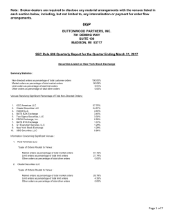 Quarterly Trading Activity per SEC Rule 11Ac1-6