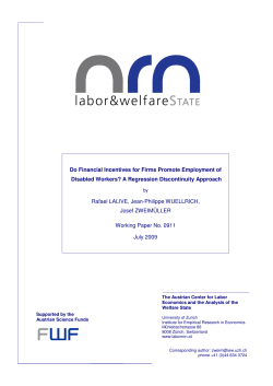 Do Financial Incentives for Firms Promote Employment of Disabled