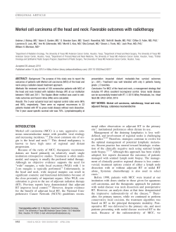 Merkel cell carcinoma of the head and neck: Favorable outcomes