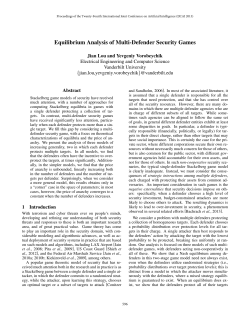 Equilibrium Analysis of Multi-Defender Security Games