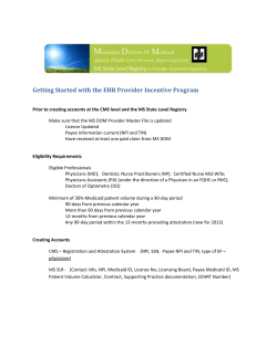 Getting Started with the EHR Provider Incentive Program