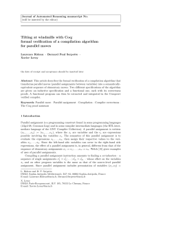 formal verification of a compilation algorithm for parallel moves