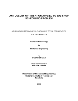 ant colony optimisation applied to job shop