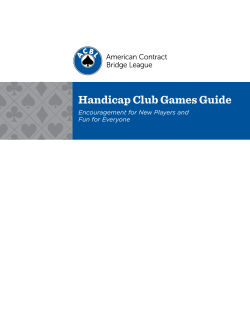 Handicap Club Games Guide