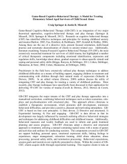 Game-Based Cognitive-Behavioral Therapy