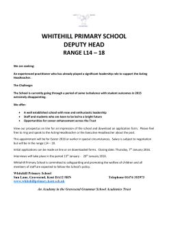 whitehill primary school deputy head range l14 – 18