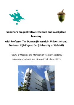 Seminar on clinical workplace learning