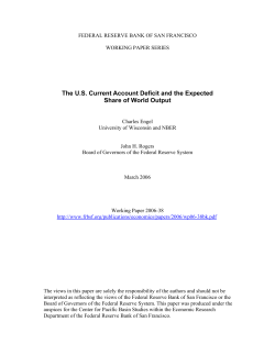 The U.S. Current Account Deficit and the Expected Share of World