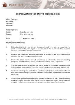 INSIDE OUT CLIENT CHARTER