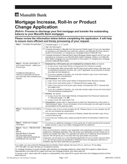 Mortgage Increase, Roll-in or Product Change