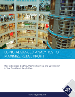 using advanced analytics to maximize retail profit